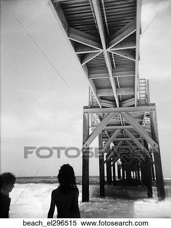 Stock Photography - Beach, Waves, Summer, Sky, Sand, Ocean, Girls. Fotosearch