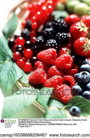 Stock Photo - blackberries, blueberries, Food, fruit, gooseberries, raspberries. Fotosearch