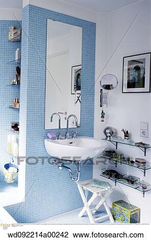 blue and white colour scheme, light and airy, vertical image, tiling, tiles, tiled, storage ideas View Large Photo Image Stock Image - blue and white colour scheme, light and airy, vertical image, tiling, tiles, tiled, storage ideas. Fotosearch