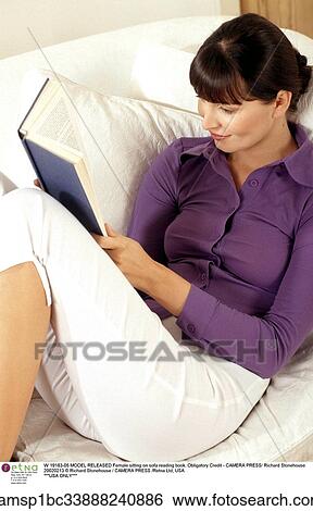 Stock Photograph - brunette hair, european descent, At Home, lifestyle, people. Fotosearch