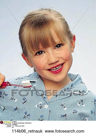 Child, Hygiene, Girl, Blond, Caucasian, Indoors, Inside View Large Photo Image Stock Image - Child, Hygiene, Girl, Blond, Caucasian, Indoors, Inside. Fotosearch