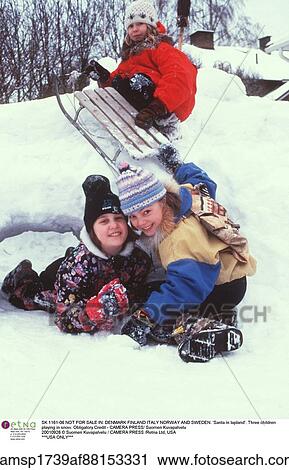 Christmas, play, children, sledding, snow View Large Photo Image Stock Image - Christmas, play, children, sledding, snow. Fotosearch