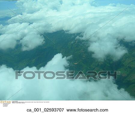 Stock Photo - Costa Rica, Travel, Outside, scenic, Plane, Clouds. Fotosearch