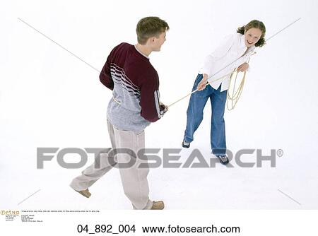 Picture - Couple, Happy, Laughing, Playing, Caucasian, Teenagers. Fotosearch