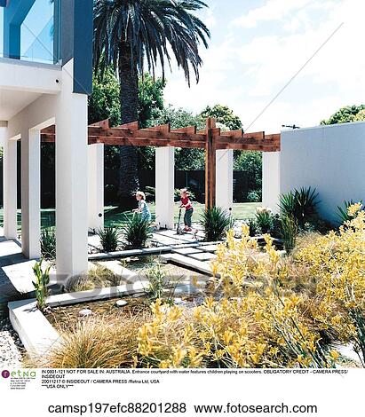 exterior, garden, house, people View Large Photo Image Stock Photo - exterior, garden, house, people. Fotosearch