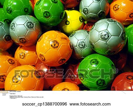 Stock Photograph - Soccer football / footballs. Fotosearch