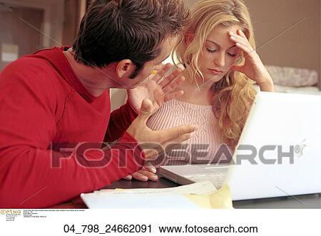 Technology, Unhappy, Caucasian, Computer, Couple, At Home View Large Photo Image Stock Image - Technology, Unhappy, Caucasian, Computer, Couple, At Home. Fotosearch