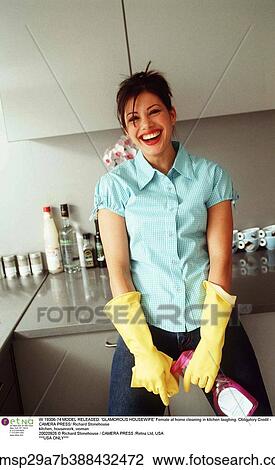 Stock Image - Woman, Cleaning. Fotosearch