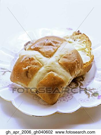 Stock Image - Hot cross bun.. Fotosearch