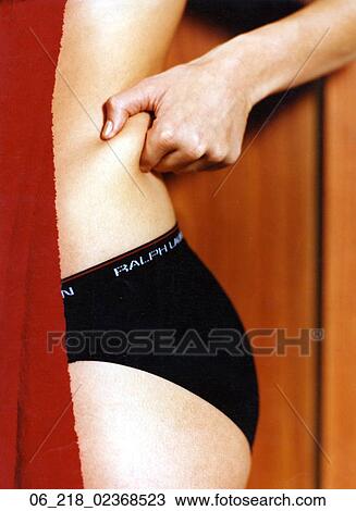 woman portrait body fat underwear thin skin panties health hand cellulite inside View Large Photo Image Stock Image - woman portrait body fat underwear thin skin panties health hand cellulite inside. Fotosearch