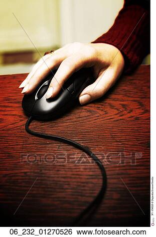 Woman's hand on a computer mouse woman office communication desk still life inside body internet View Large Photo Image Stock Photograph - Woman's hand on a computer mouse woman office communication desk still life inside body internet. Fotosearch