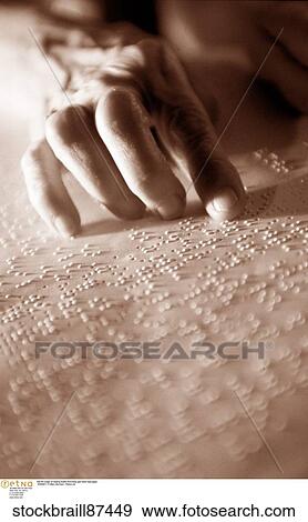 Braille stockStill life image of reading braille blind body part hand read paper View Large Photo Image Stock Photo - Braille stockStill life image of reading braille blind body part hand read paper . Fotosearch