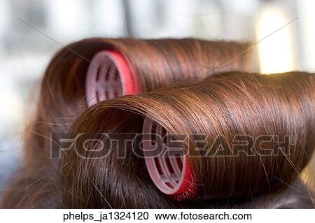 Close up of hair in velcro rollers View Large Photo Image Stock Image - Close up of hair in velcro rollers. Fotosearch