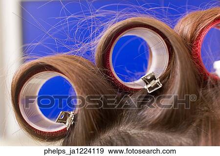 Close up of hair in velcro rollers. View Large Photo Image Stock Photo - Close up of hair in velcro rollers.. Fotosearch