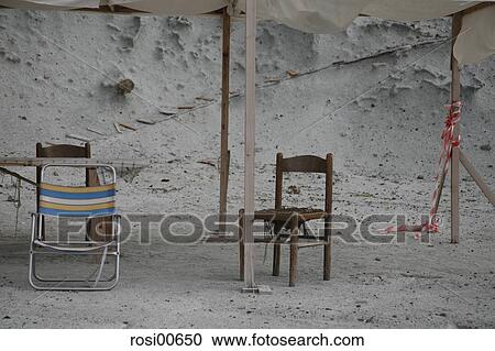 beach, chair, chairs, table, sand, suite, abandoned View Large Photo Image Stock Image - beach, chair, chairs, table, sand, suite, abandoned. Fotosearch