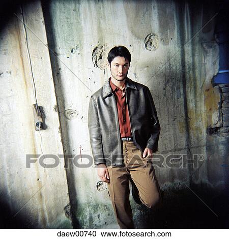 Stock Image - beard, black hair, dark-haired, full view. Fotosearch