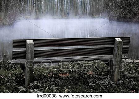 bench, grass, early morning fog, fog, river, banks, riverside View Large Photo Image Stock Photo - bench, grass, early morning fog, fog, river, banks, riverside. Fotosearch