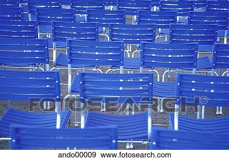 chairs, blue, plastic, plastics, beaded, event, empty View Large Photo Image Stock Photo - chairs, blue, plastic, plastics, beaded, event, empty. Fotosearch