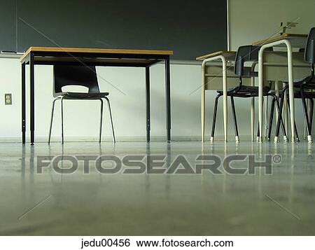 Stock Photograph - classroom, apprenticeship, class room, chair, blackboard, education, abandoned. Fotosearch