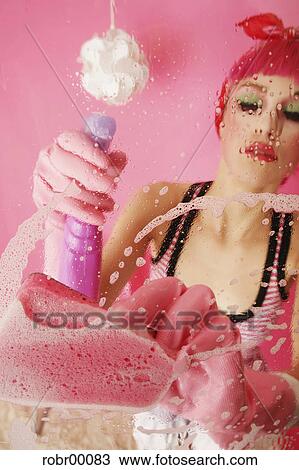 cleaning lady, pink, clean, scrub, cleanliness, spring cleaning View Large Photo Image Stock Image - cleaning lady, pink, clean, scrub, cleanliness, spring cleaning. Fotosearch