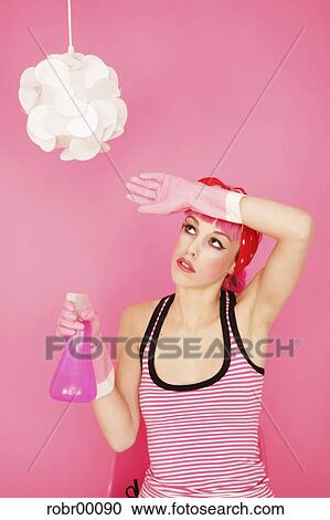 cleaning lady, pink, clean, scrub, cleanliness, spring cleaning View Large Photo Image Stock Image - cleaning lady, pink, clean, scrub, cleanliness, spring cleaning. Fotosearch