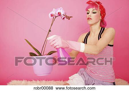 cleaning lady, pink, clean, scrub, cleanliness, spring cleaning View Large Photo Image Stock Photo - cleaning lady, pink, clean, scrub, cleanliness, spring cleaning. Fotosearch