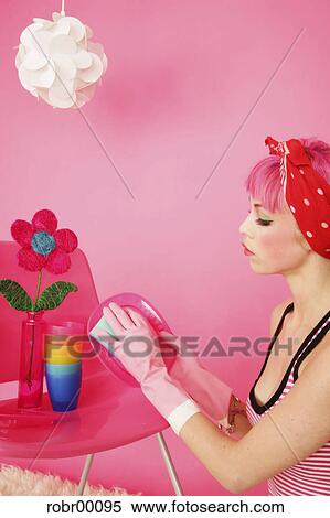 cleaning lady, pink, clean, scrub, cleanliness, spring cleaning View Large Photo Image Stock Photography - cleaning lady, pink, clean, scrub, cleanliness, spring cleaning. Fotosearch