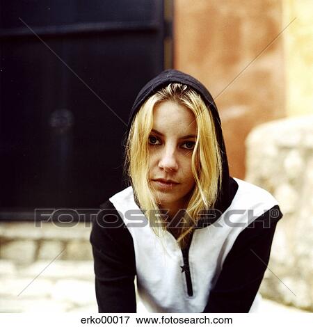direct view, portrait, Torso, girl, young woman, blonde, blond View Large Photo Image Stock Photo - direct view, portrait, Torso, girl, young woman, blonde, blond. Fotosearch