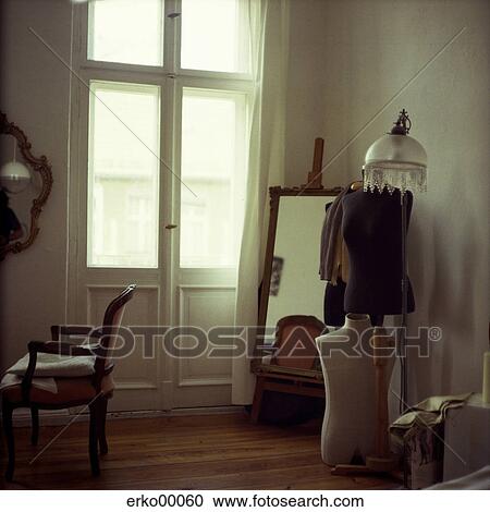 Stock Image - doll, space, household goods, tailor, tailors, dummies, flat share. Fotosearch