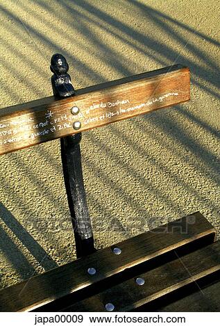 Stock Photo - dusk, bench, palut, detail, Day, empty, abandoned. Fotosearch