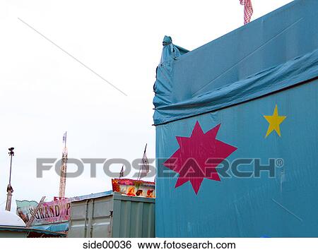 Stock Photograph - fair, scenery, child faces, painted, printed, multicolored, colorful. Fotosearch