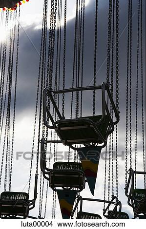 Picture - fun, chairoplane, bogus, seat, hanged, consistent, fast. Fotosearch