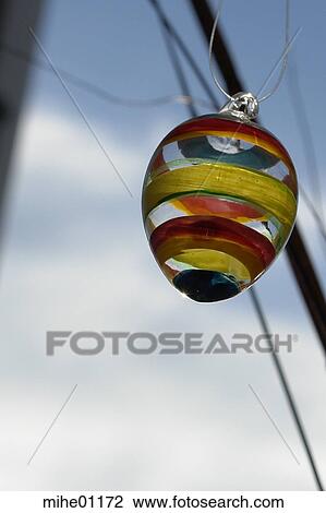 Stock Image - gimmick, Easter, dyed, Easter basket, banner, consistent, fast. Fotosearch