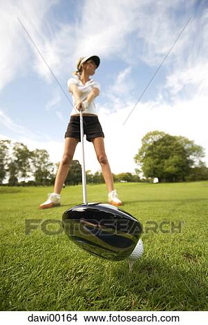 gulf, golf club, golfball, young woman, putter, sport, goal View Large Photo Image Picture - gulf, golf club, golfball, young woman, putter, sport, goal. Fotosearch
