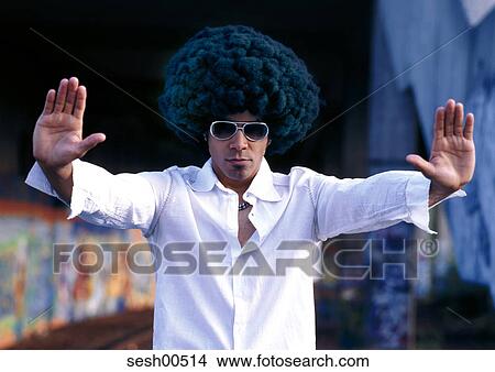 Picture - human, hairs, short, black, dark-haired. Fotosearch