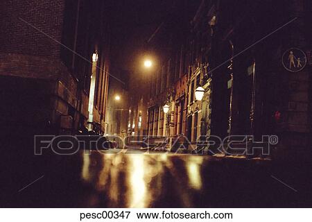 lighting, street, walk, path, amsterdam, side road, night View Large Photo Image Stock Photo - lighting, street, walk, path, amsterdam, side road, night. Fotosearch