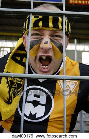 Stock Photo - national league, bigot, hooligan, football, soccer, party, to barrack for. Fotosearch