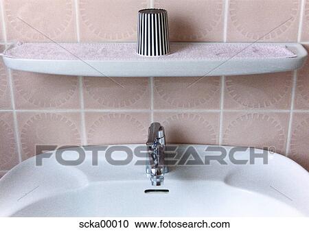 pink, tiles, wash basin, basin, clean, proper, bathroom View Large Photo Image Stock Image - pink, tiles, wash basin, basin, clean, proper, bathroom. Fotosearch