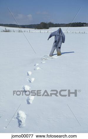 scarecrow, winter, snow, winter landscape, footprints, bizarre, headless View Large Photo Image Stock Photo - scarecrow, winter, snow, winter landscape, footprints, bizarre, headless. Fotosearch