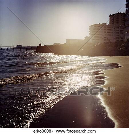 silhouette, sea, beach, holiday, leave, summer, summers View Large Photo Image Stock Photo - silhouette, sea, beach, holiday, leave, summer, summers. Fotosearch