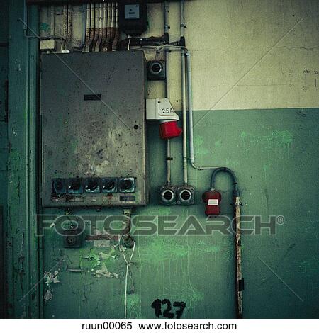 stream, plug, low tension, heavy current, wall, empty, line View Large Photo Image Stock Photography - stream, plug, low tension, heavy current, wall, empty, line. Fotosearch
