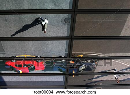 Picture - Switzerland, crosshairs, exhibition, oblongs, Basel, taxi, reflection. Fotosearch