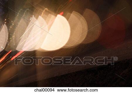 Picture - traffic, lights, night, cars, street, city. Fotosearch