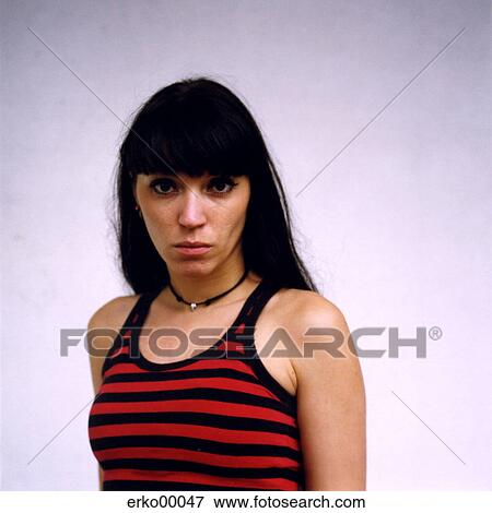 upper part of the body, singlet, portrait, torso, hair-style, haircut, coiffured View Large Photo Image Stock Photo - upper part of the body, singlet, portrait, torso, hair-style, haircut, coiffured. Fotosearch