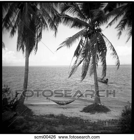 Stock Photograph - boat, beach, holidays, vacation, Thailand, sea, palms. Fotosearch