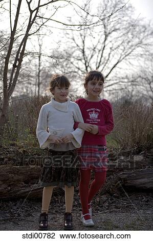Stock Image - child, girls group, playing children, children, girl, laugh, pools. Fotosearch