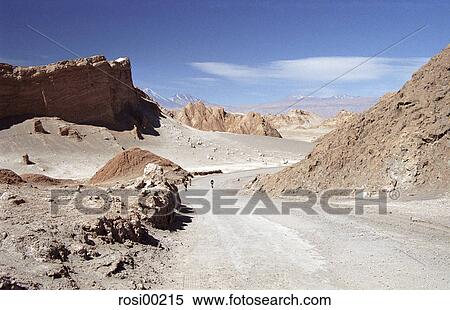 Stock Photography - Chile, Andes, Mountain Bike, Valley, South America, atacama, mountains. Fotosearch