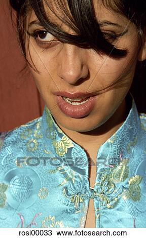 face, young, portrait, woman, asiatic sample, mouth, asiatic silk View Large Photo Image Stock Image - face, young, portrait, woman, asiatic sample, mouth, asiatic silk. Fotosearch