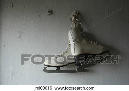 Stock Photograph - ice skates, sport, old, wall, ice, vats, ice skating. Fotosearch