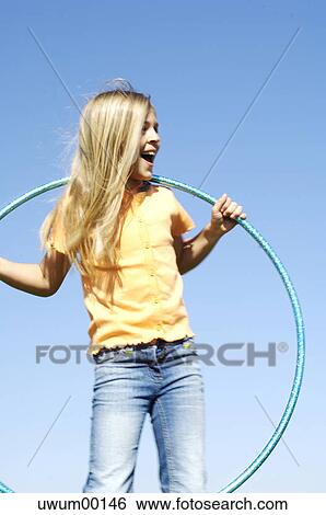 Stock Photograph - move, delight, gladness, pools, game, pleasure, hoop. Fotosearch